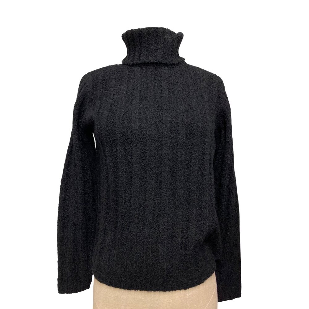 Sonoma Jean Co. Womens Black Ribbed Turtleneck Sweater Small Kohls NWT Deadstock